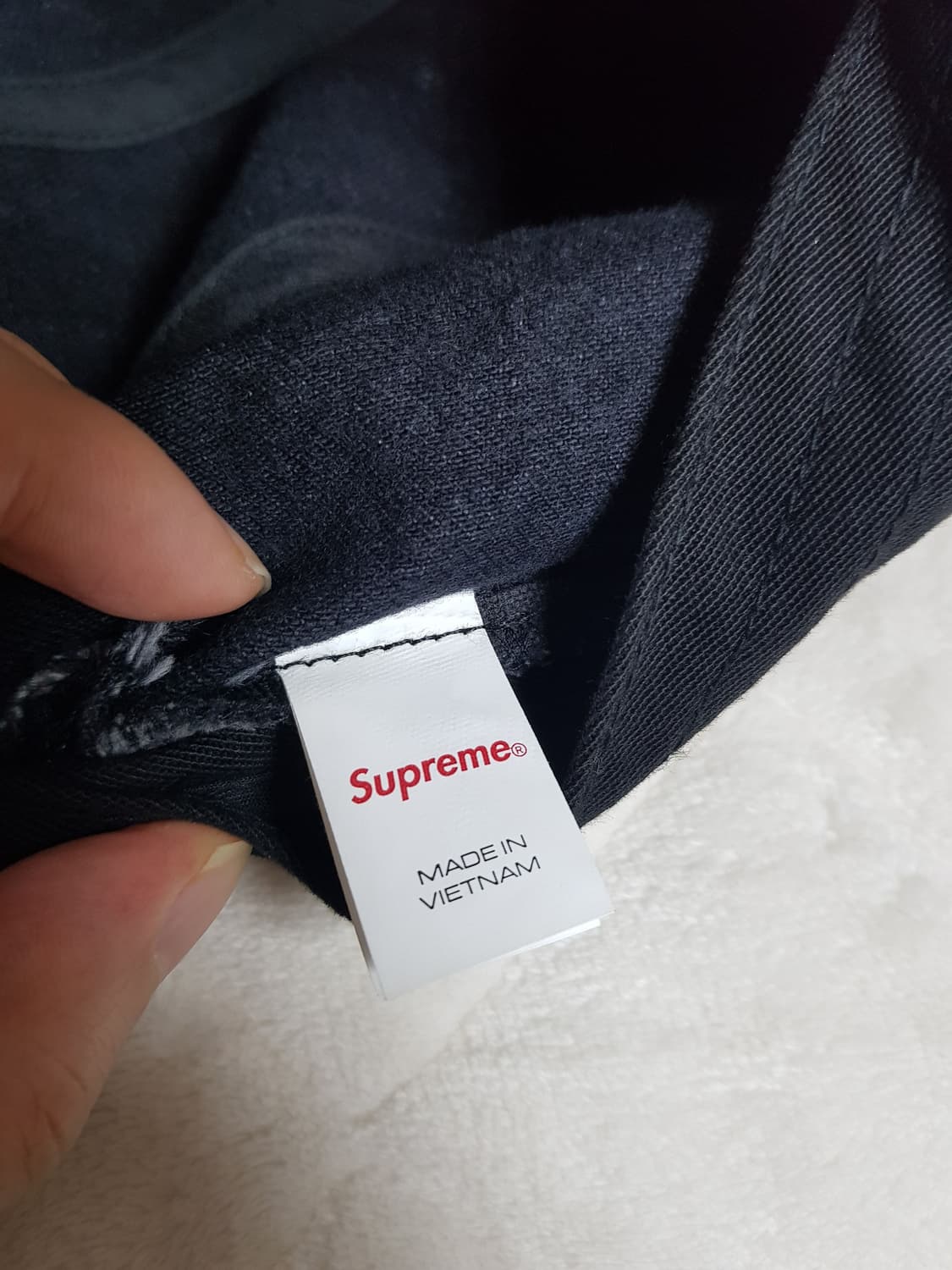 슈프림 데님 캠프캡 모자 볼캡 블랙 24SS 상품이미지8