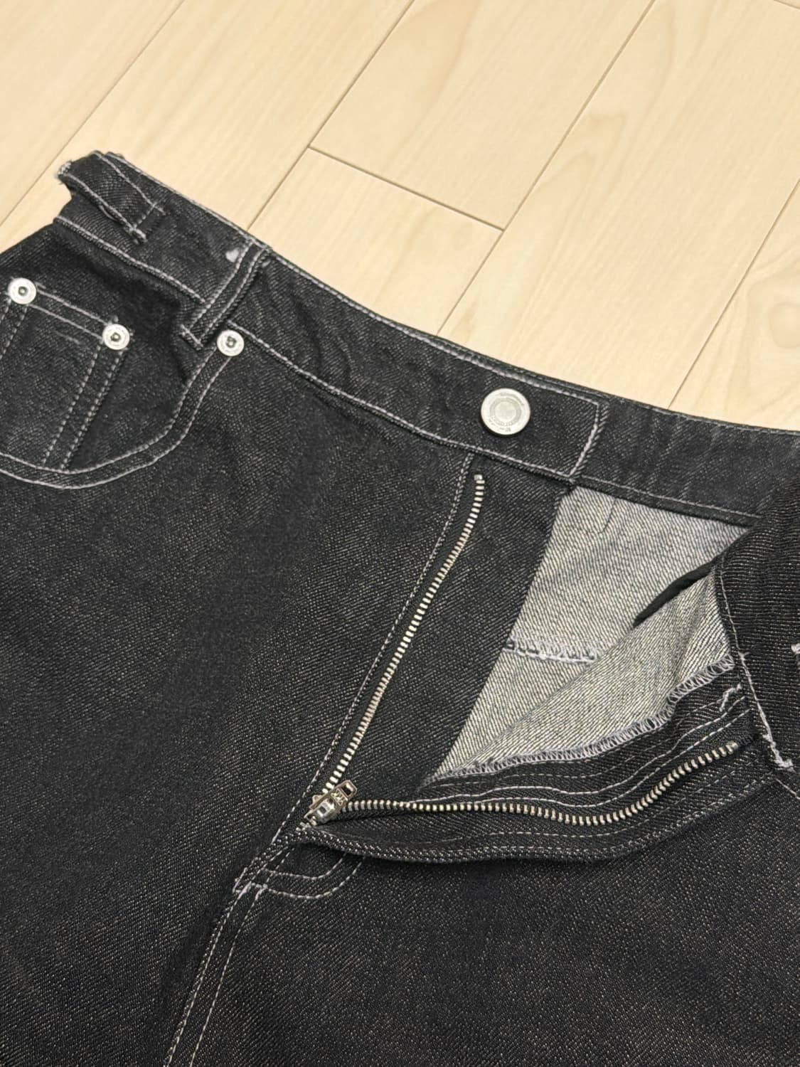 배드블러드 스쿼드 컨벡스 데님팬츠 블랙 S 상품이미지7