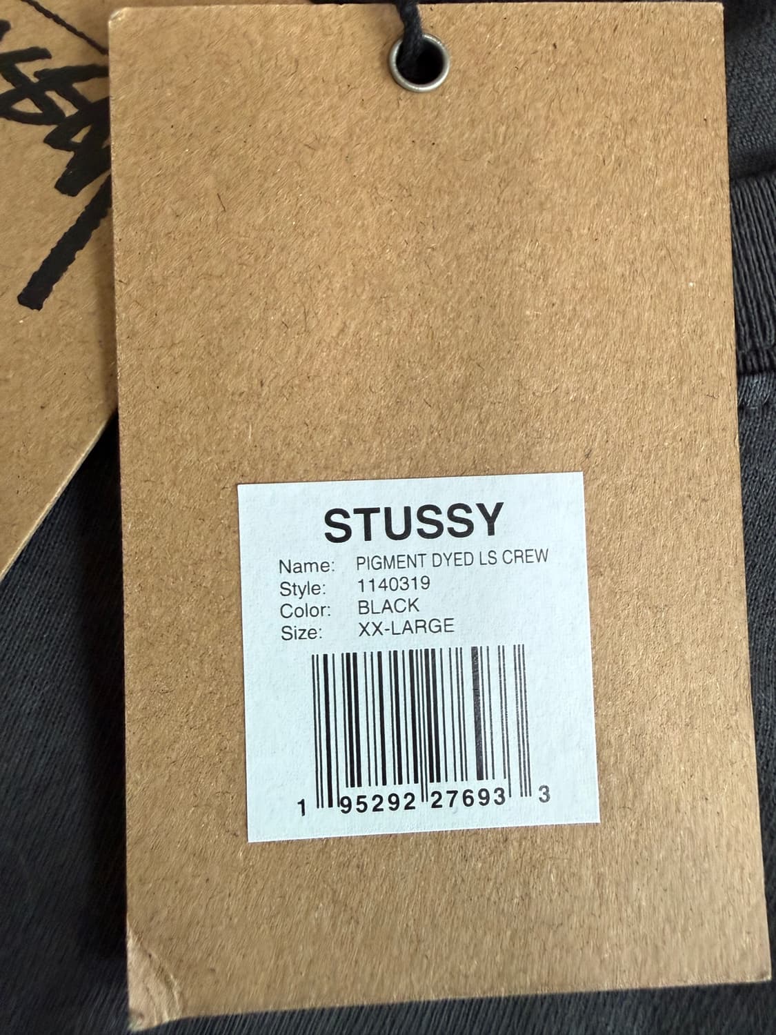[XXL] stussy 스투시 피그먼트 다이드 롱슬리브 긴팔 티셔츠 블랙 상품이미지3