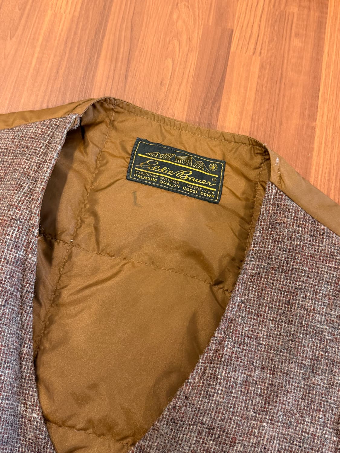 80s Eddie Bauer 에디바우어 구스다운 트위드 베스트 상품이미지7