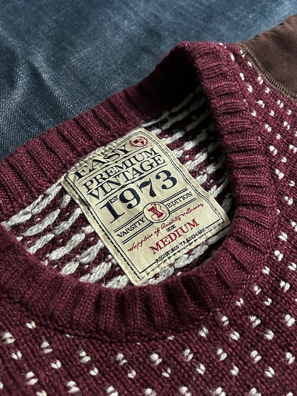 빈티지 버드아이 패턴 아크릴 니트 상품이미지3