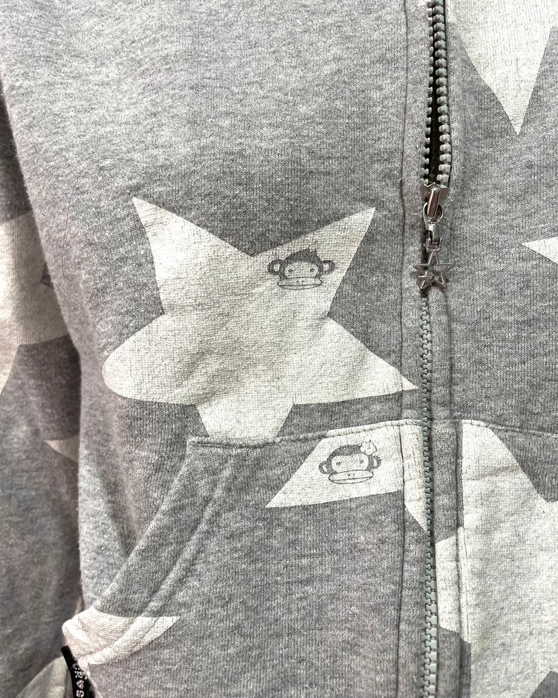 Monkey Star Gray Hooded Zip-Up  상품이미지8
