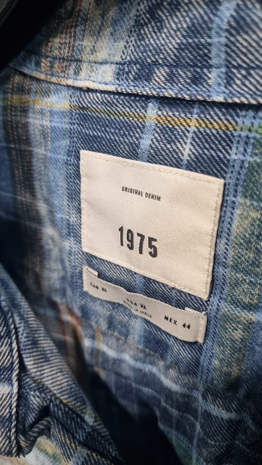 자라데님 남성 셔츠 봄남방 나염 체크 105(xL) 사용감10/8 상품이미지2