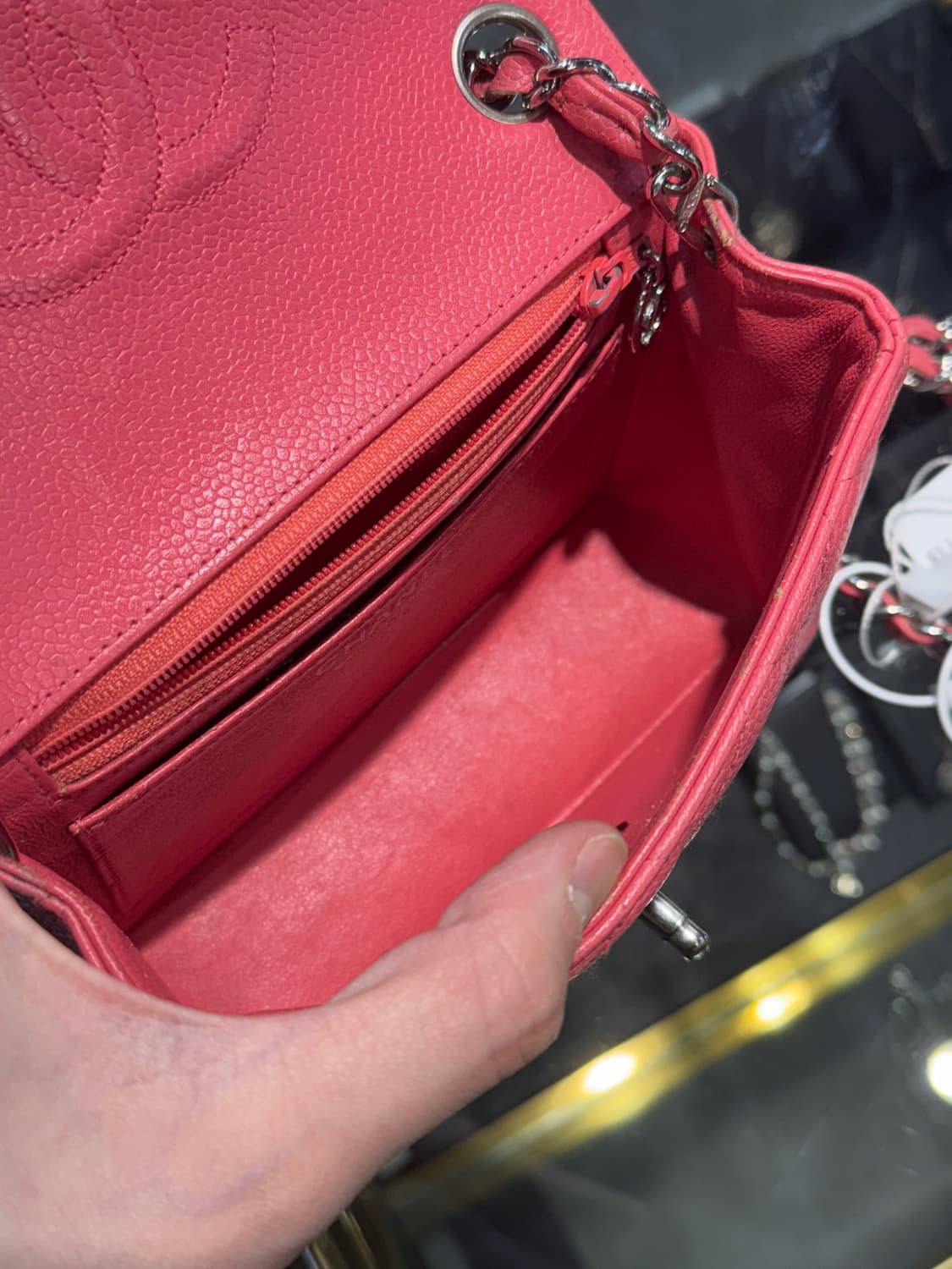 샤넬 핑크 캐비어 미니 쁘띠삭 (단품) 상품이미지3