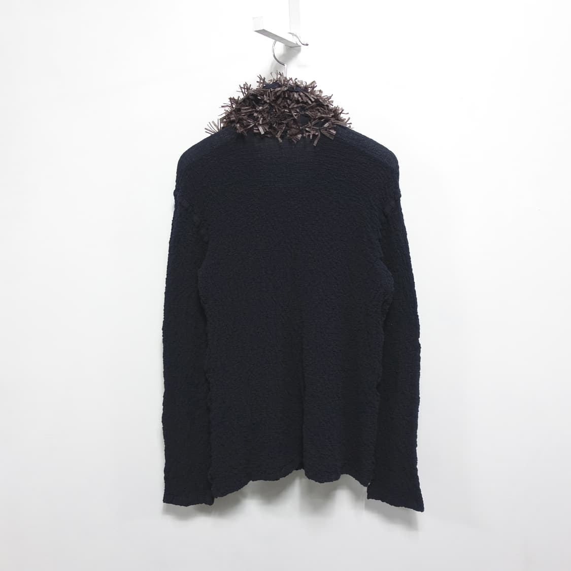 ISSEY MIYAKE ME 이세이미야케 시어링 링클 리본카라 가디건 상품이미지4