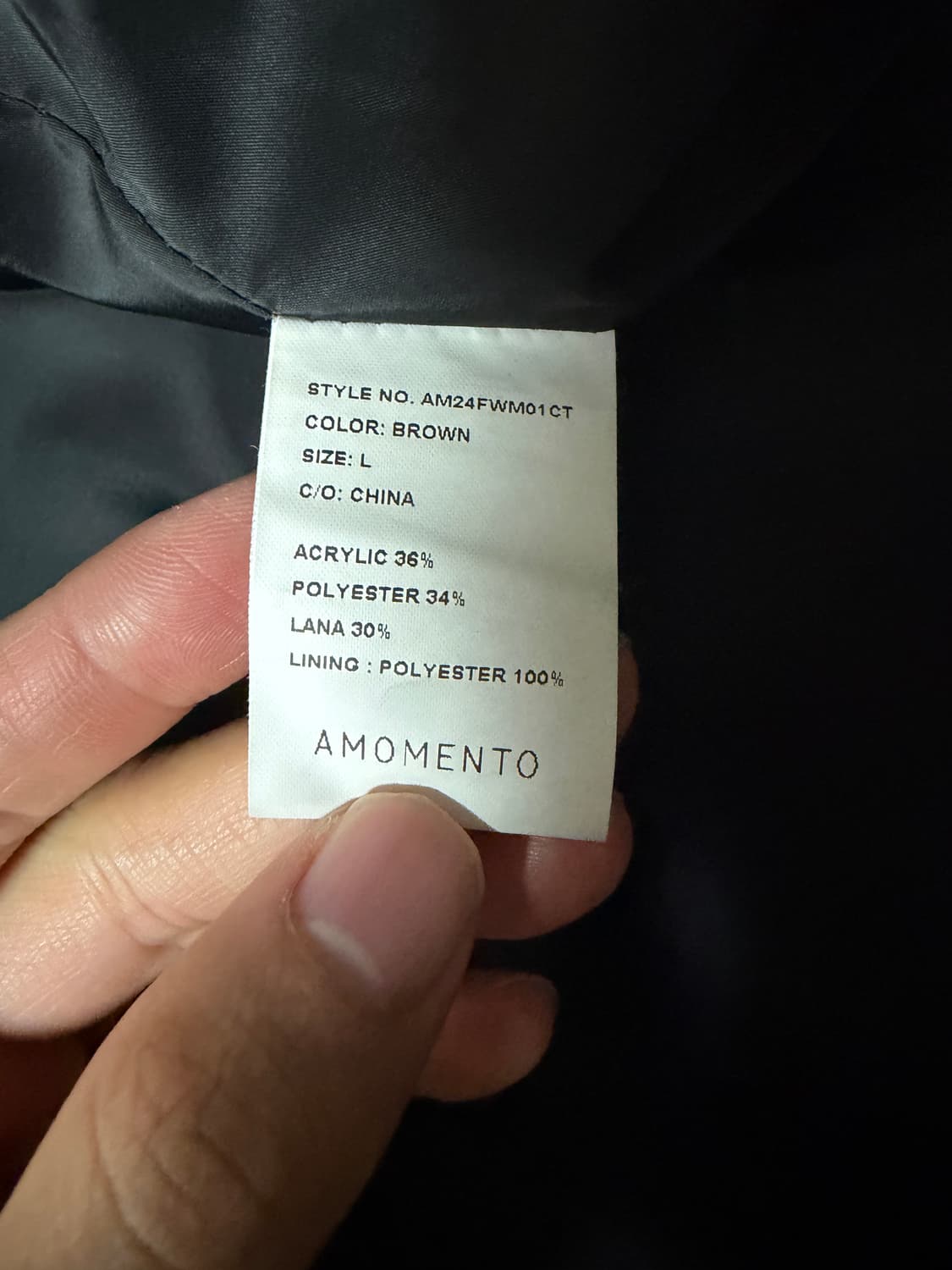 아모멘토 헤어리 코트 L 상품이미지4