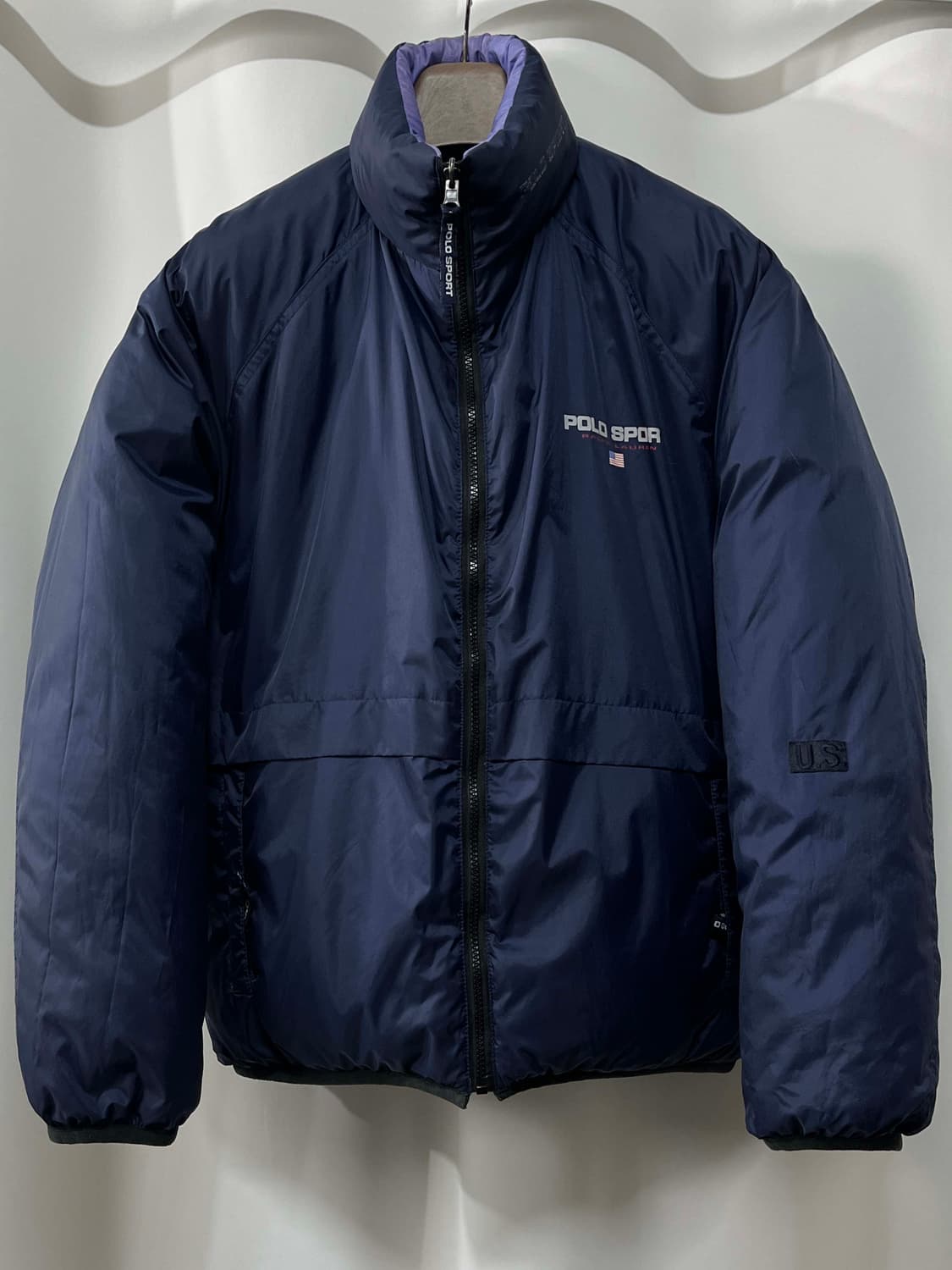 90's 폴로 스포츠 리버서블 퍼플 썬페이딩 다운푸퍼 패딩 자켓 상품이미지3