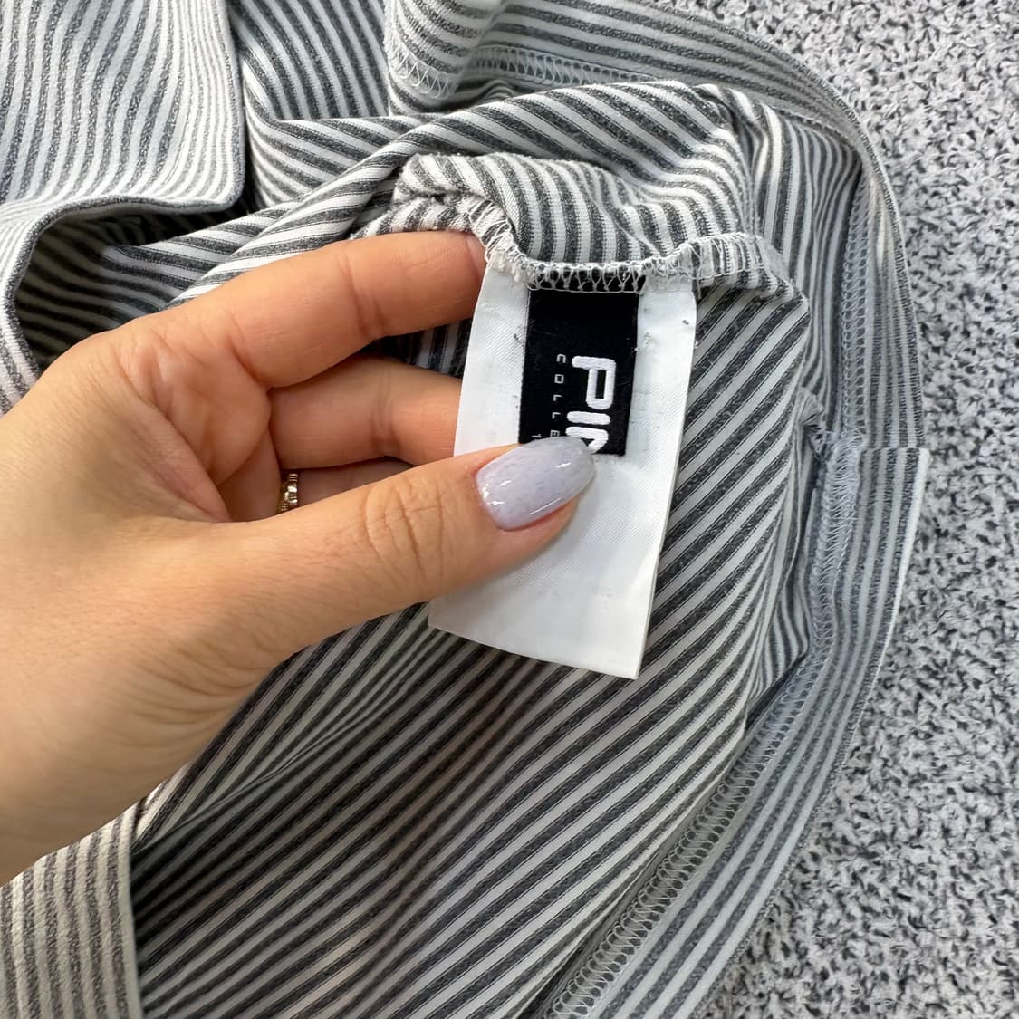 실측 PING 스트라이프 반목 긴팔티 0305J 상품이미지4