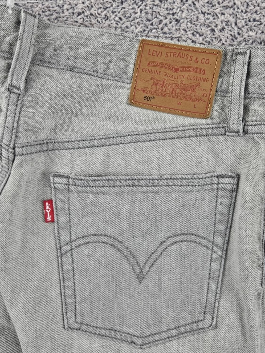 리바이스 501 그레이 진 데님 팬츠 ( 28X26 ) / 10868 상품이미지8