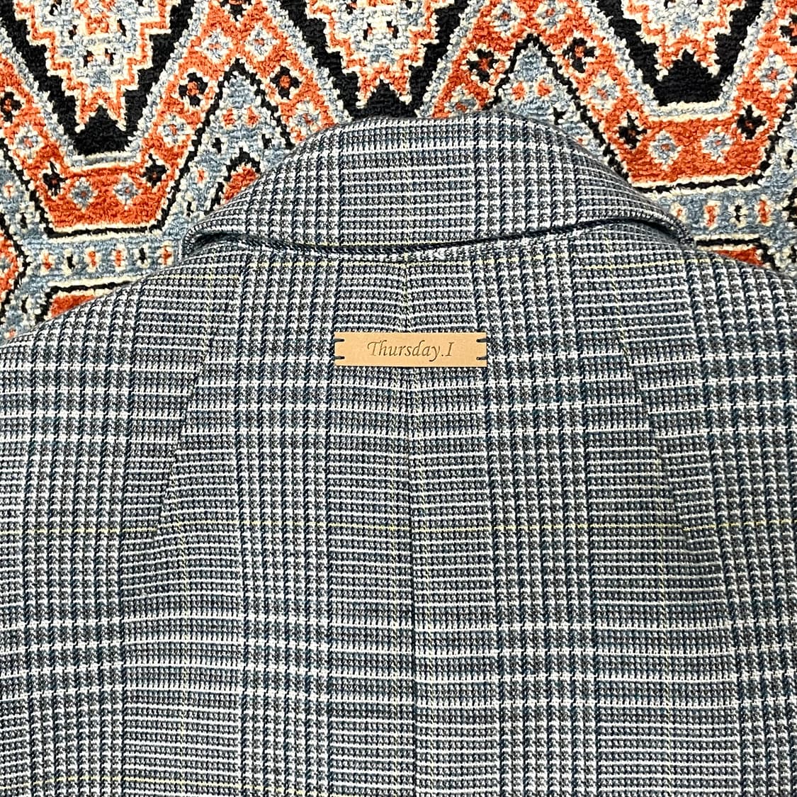 썰스데이아일랜드 파스텔그린 체크 오버핏 블레이저 자켓 여성M 상품이미지8