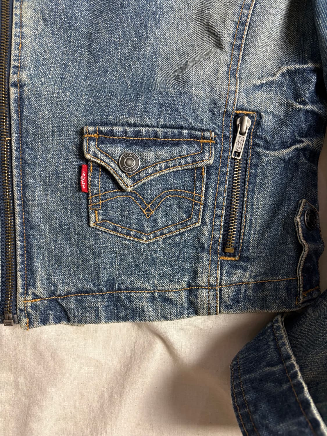 Levi's 리바이스 걸즈 데님 라이더 자켓 M 상품이미지4