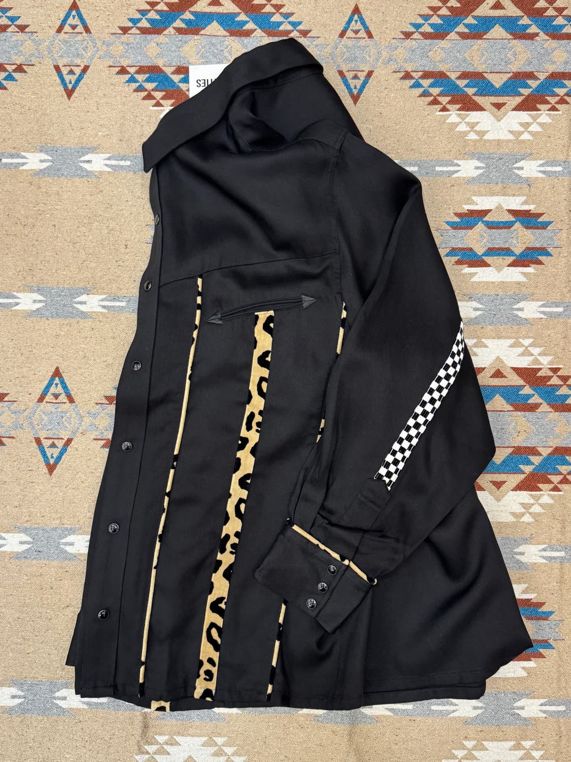 [L] 와코마리아 웨스턴 셔츠 롱 슬리브 블랙 상품이미지7