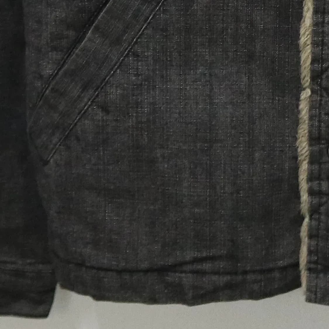 NEVER SEEN THING 안감 퍼 흑청 데님자켓 61889 상품이미지6