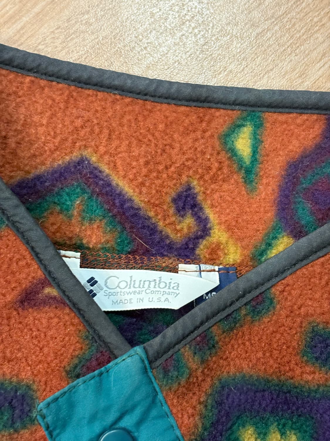 [XL] 90s USA 콜롬비아 아즈텍 플리스 후리스 상품이미지4