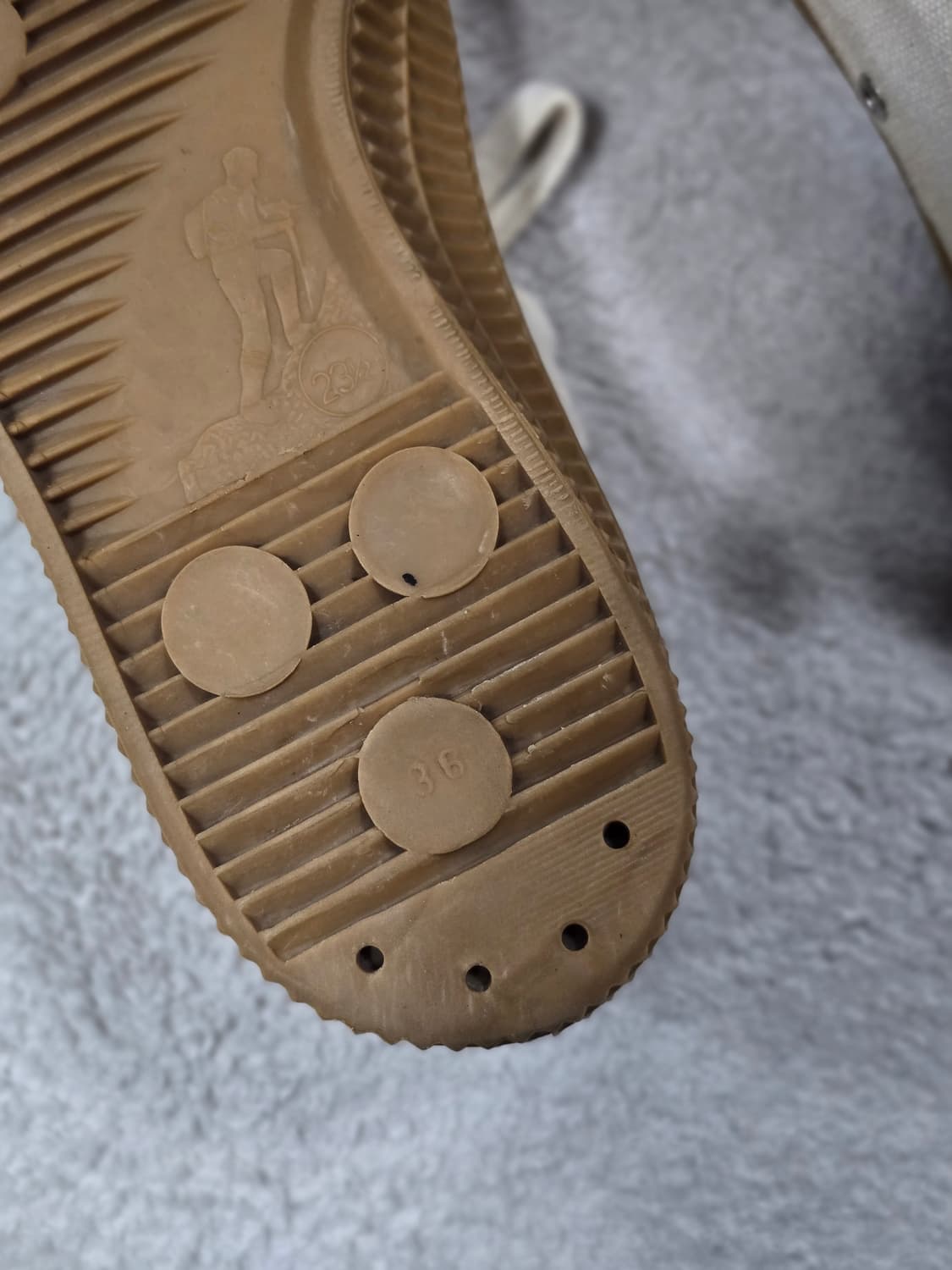 꼼데가르송 X 노베스타 CDG 캔버스 스니커즈 아이보리 36사이즈 상품이미지6