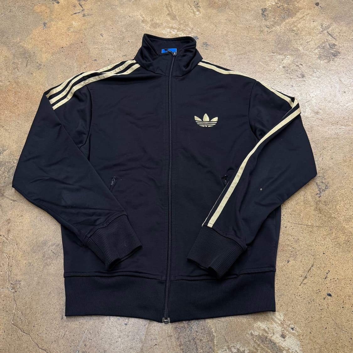 [정품/90] 아디다스 검골 블랙 골드 삼선 트랙탑 져지 b16 상품이미지2