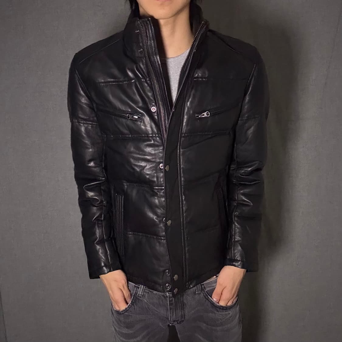 y2k 염소가죽 패딩 자켓 상품이미지1