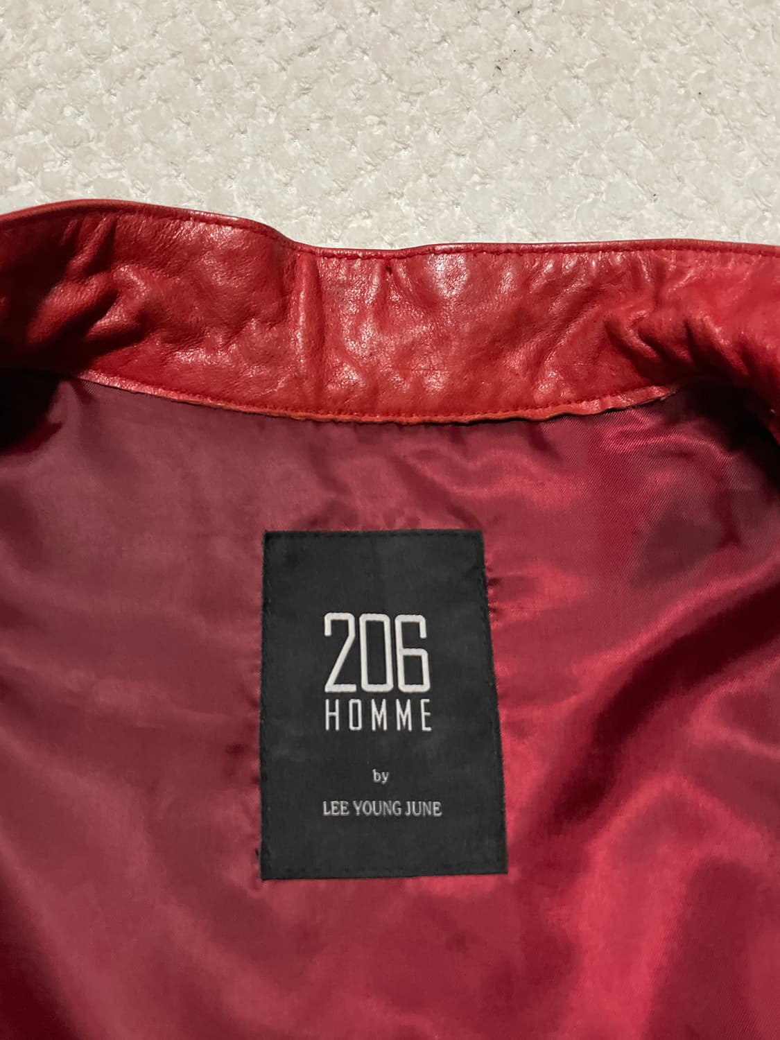 [46] 206옴므 웨스턴 무드 쉽스킨 양가죽 절개 레더 자켓 상품이미지5