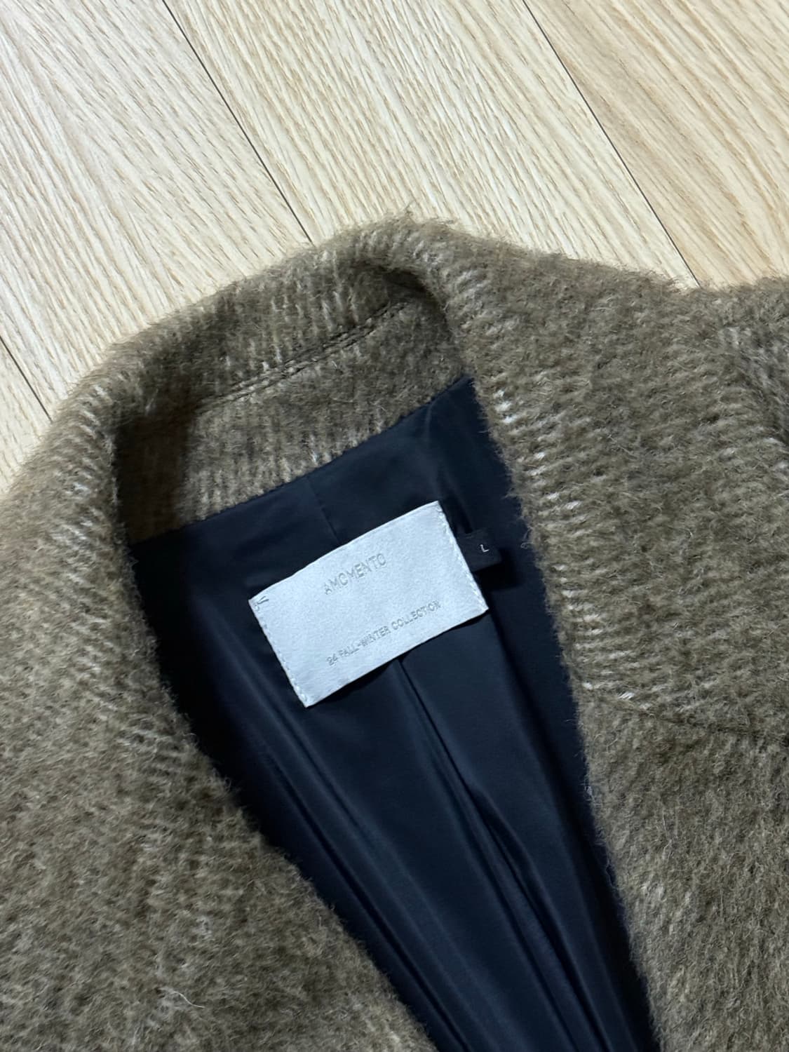 24FW 아모멘토 헤어리 코트 L  상품이미지7