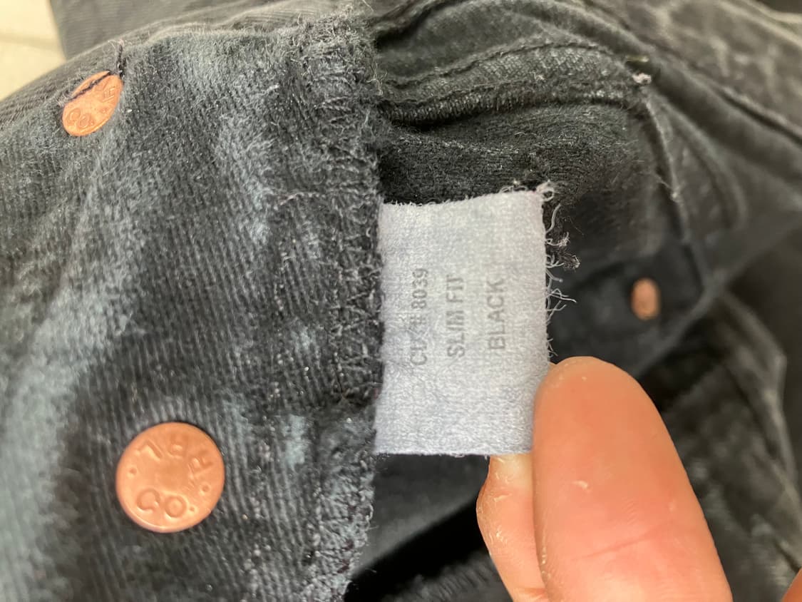 RRL 미국생산 슬림핏 흑청 데님 상품이미지10