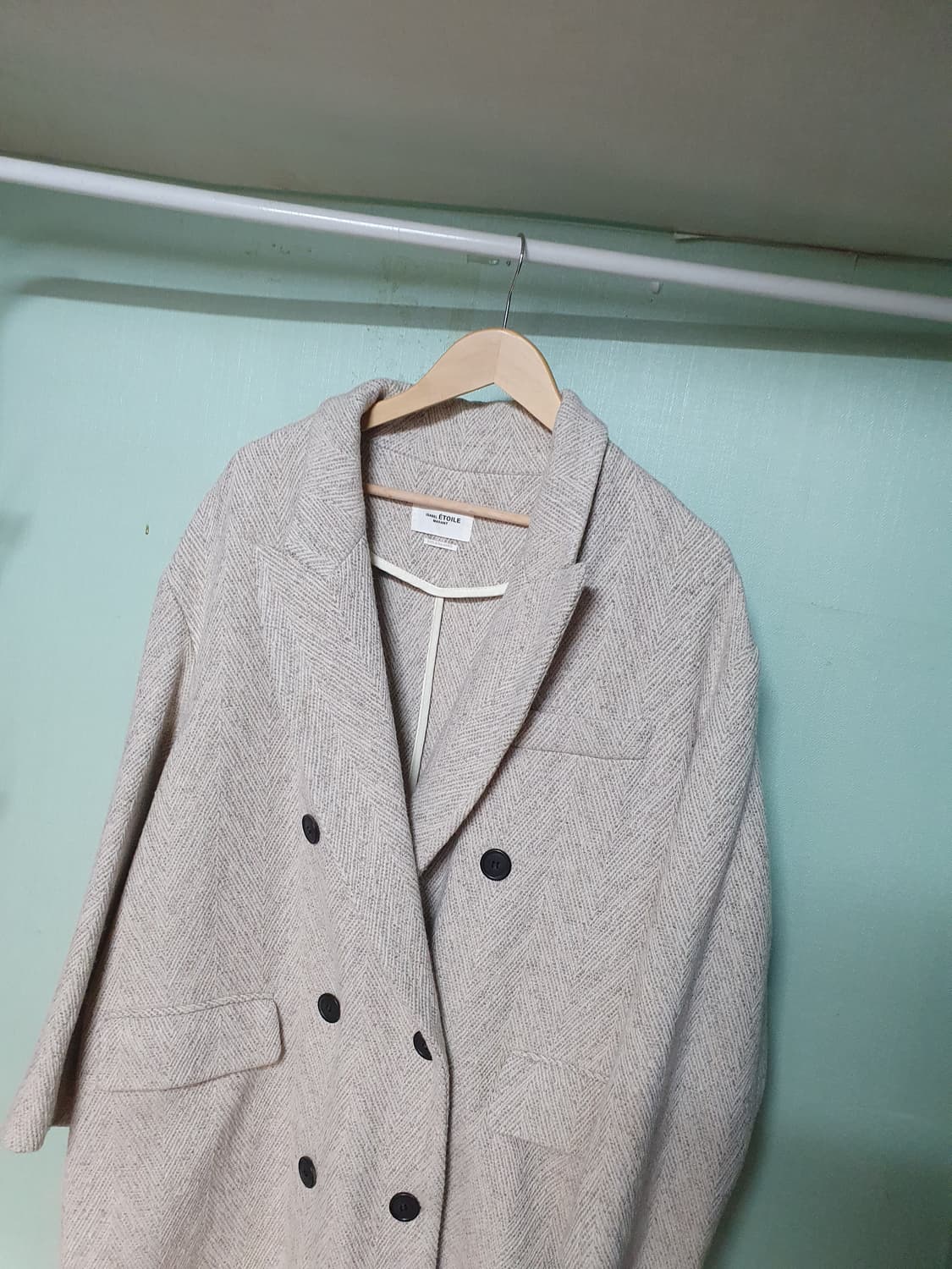 이자벨마랑 헤링본 롱코트 38 상품이미지2