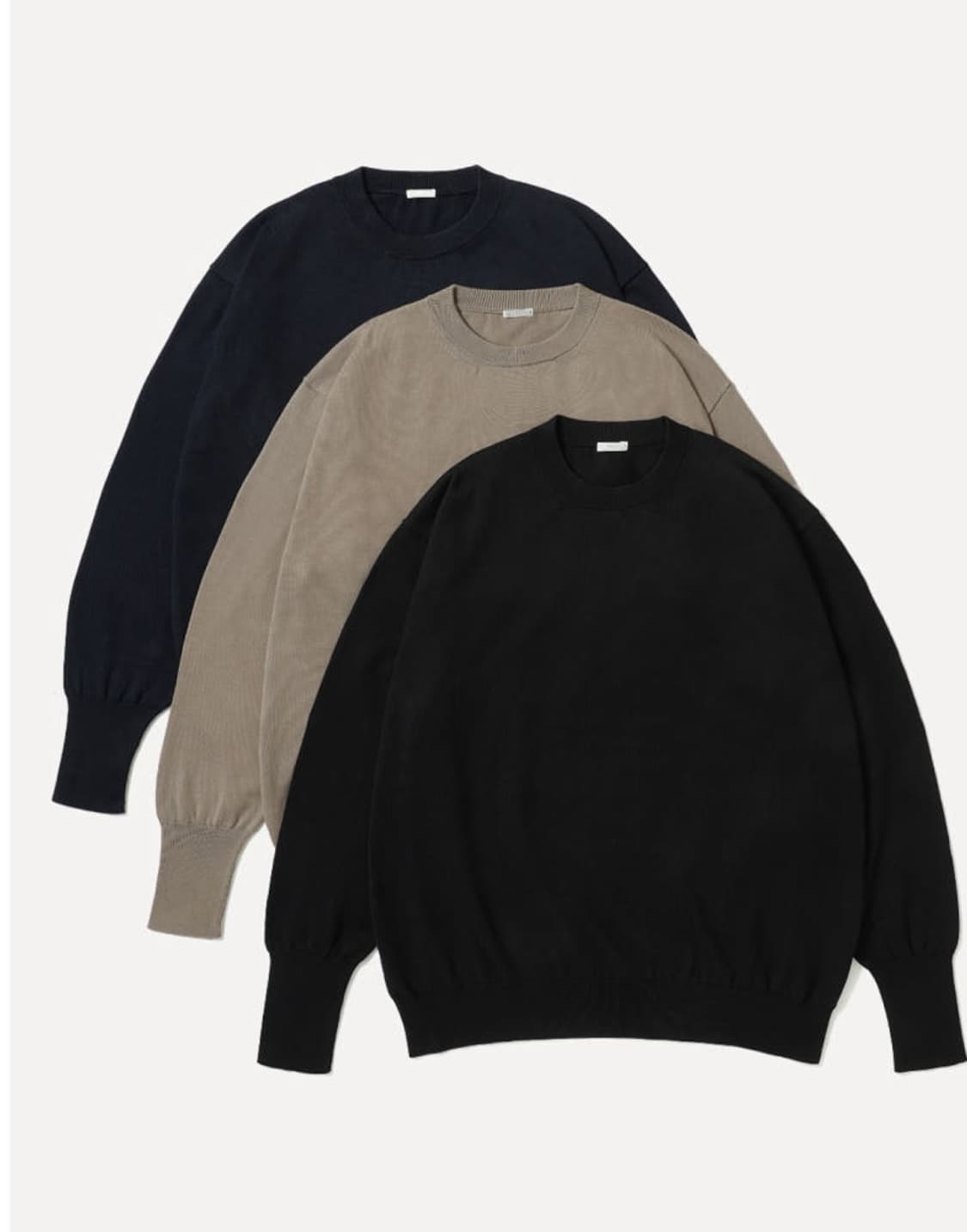 [4] 26ss 아프레쎄 코튼 니트 블랙 상품이미지1