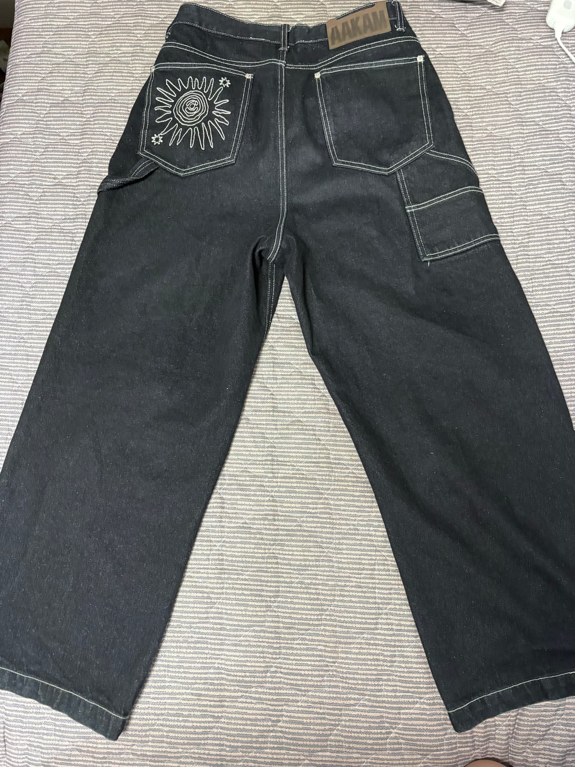 Needlework Carpenter Denim Pants (Black) 상품이미지3