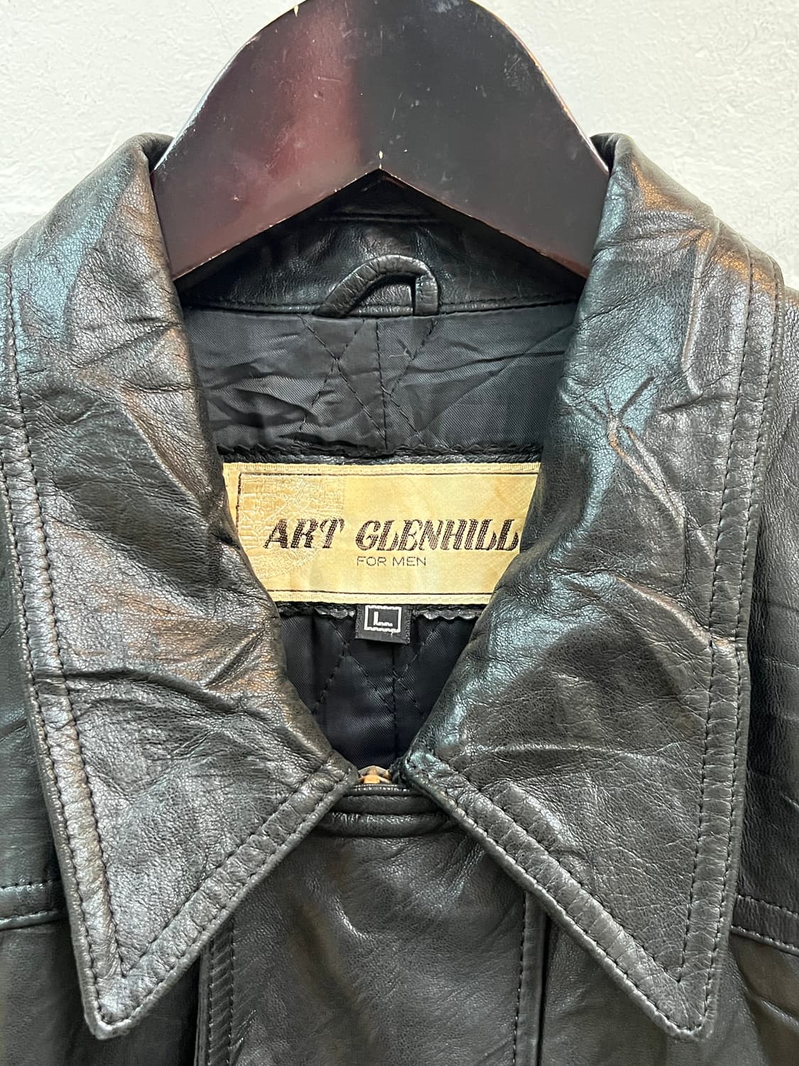Art Glenhill 블랙 양가죽 코트 L 상품이미지2