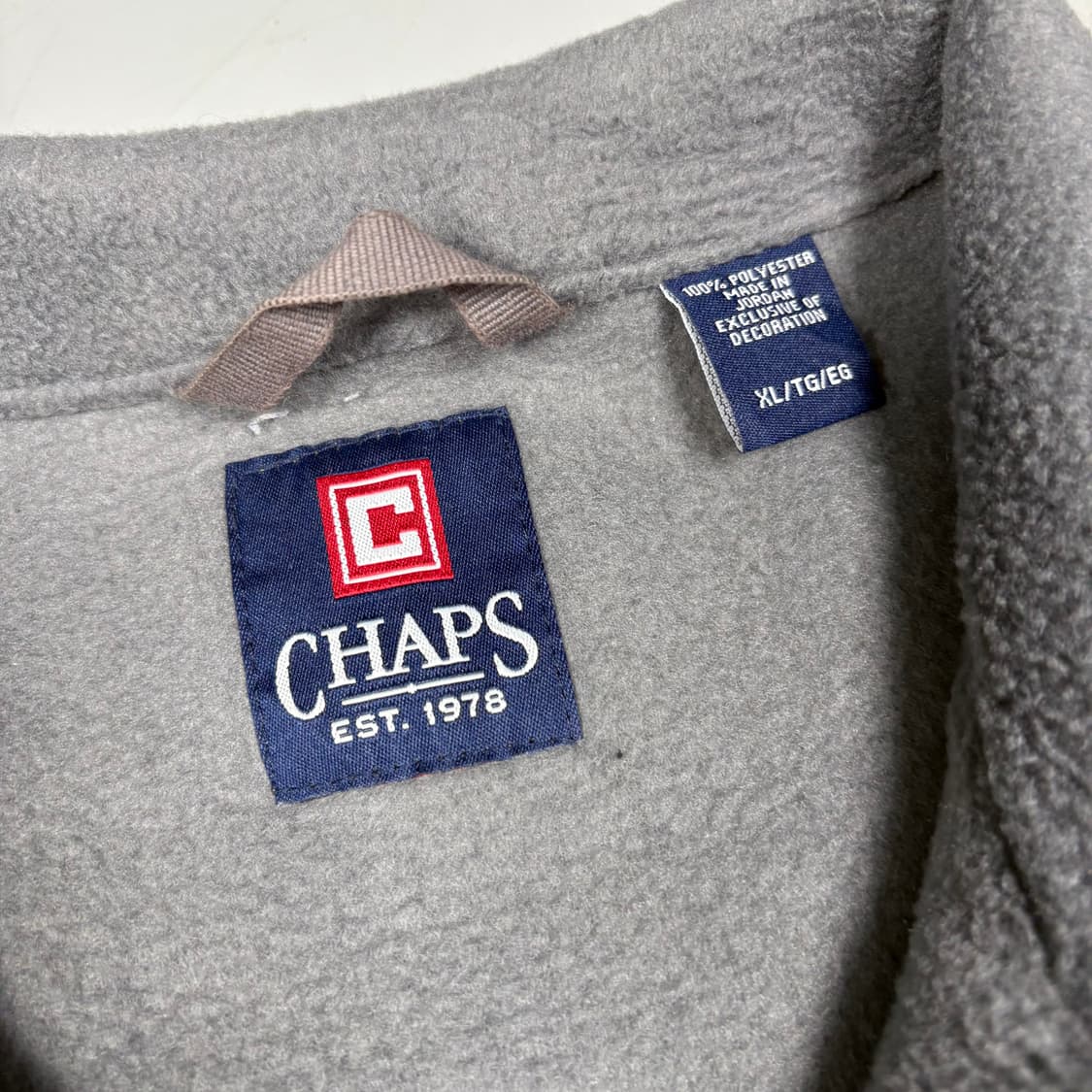 챕스 그레이컬러 하프집 플리스 상품이미지3