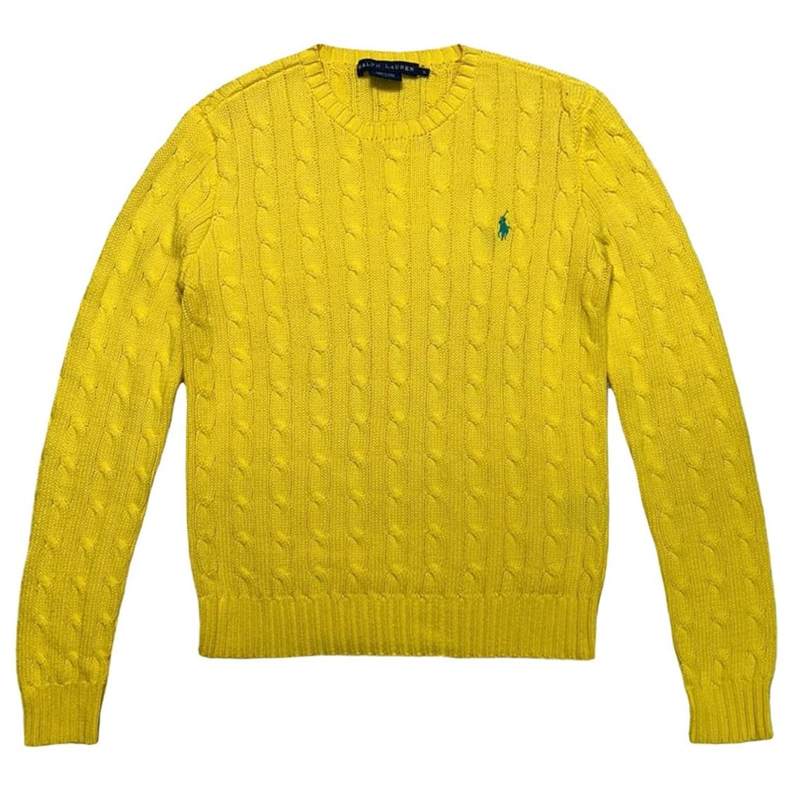 폴로랄프로렌 케이클 니트 스웨터 옐로우 S 상품이미지1