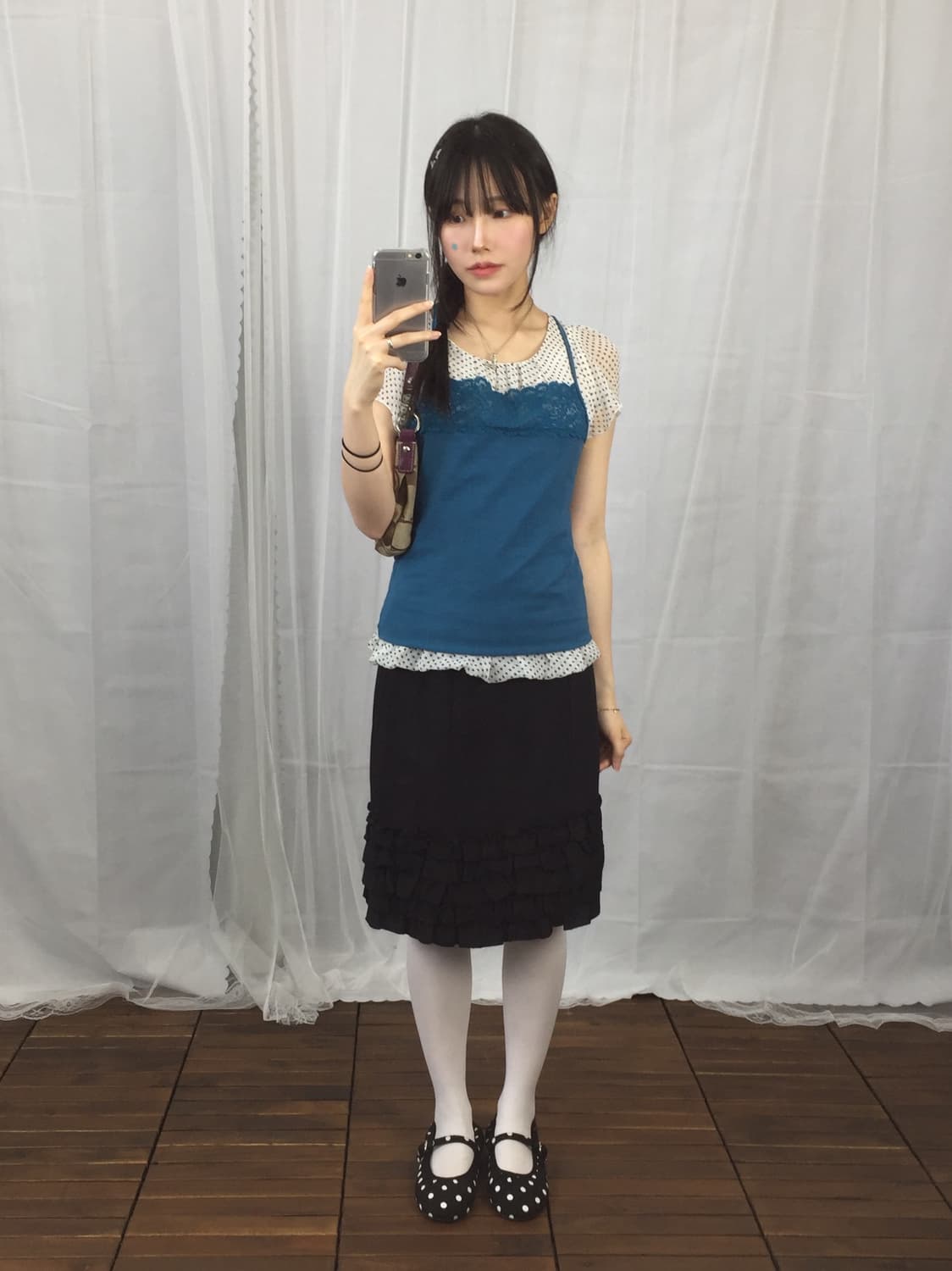 'UNIQLO' Lace Blue Bra Camisole 상품이미지1