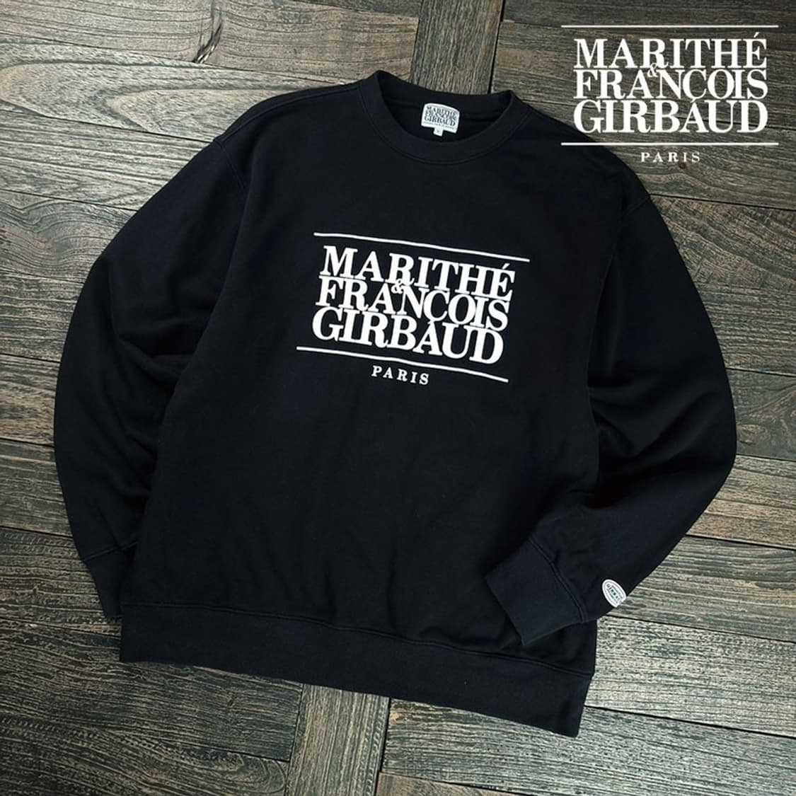 [마리떼프랑소와저버] 빅로고 프린팅 오버핏 맨투맨 블랙 M19180 상품이미지1