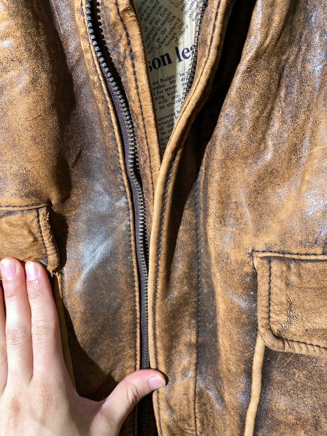 빈티지 리얼 레더 a-2 자켓 상품이미지10