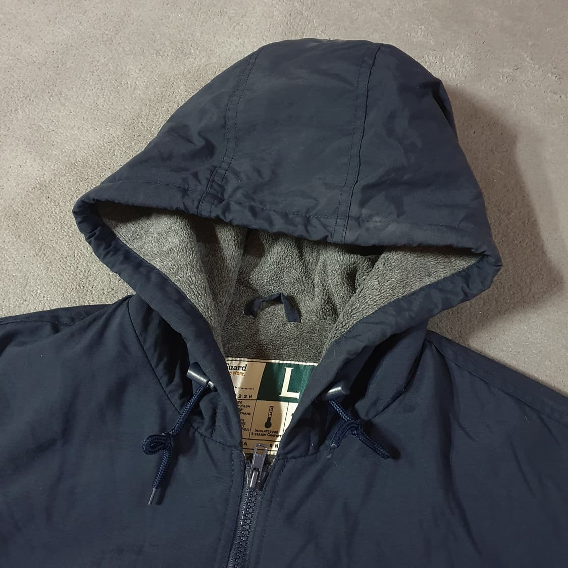 Wear Guard 웨어가드 후드 웜업 자켓 L 105 다크네이비 상품이미지5