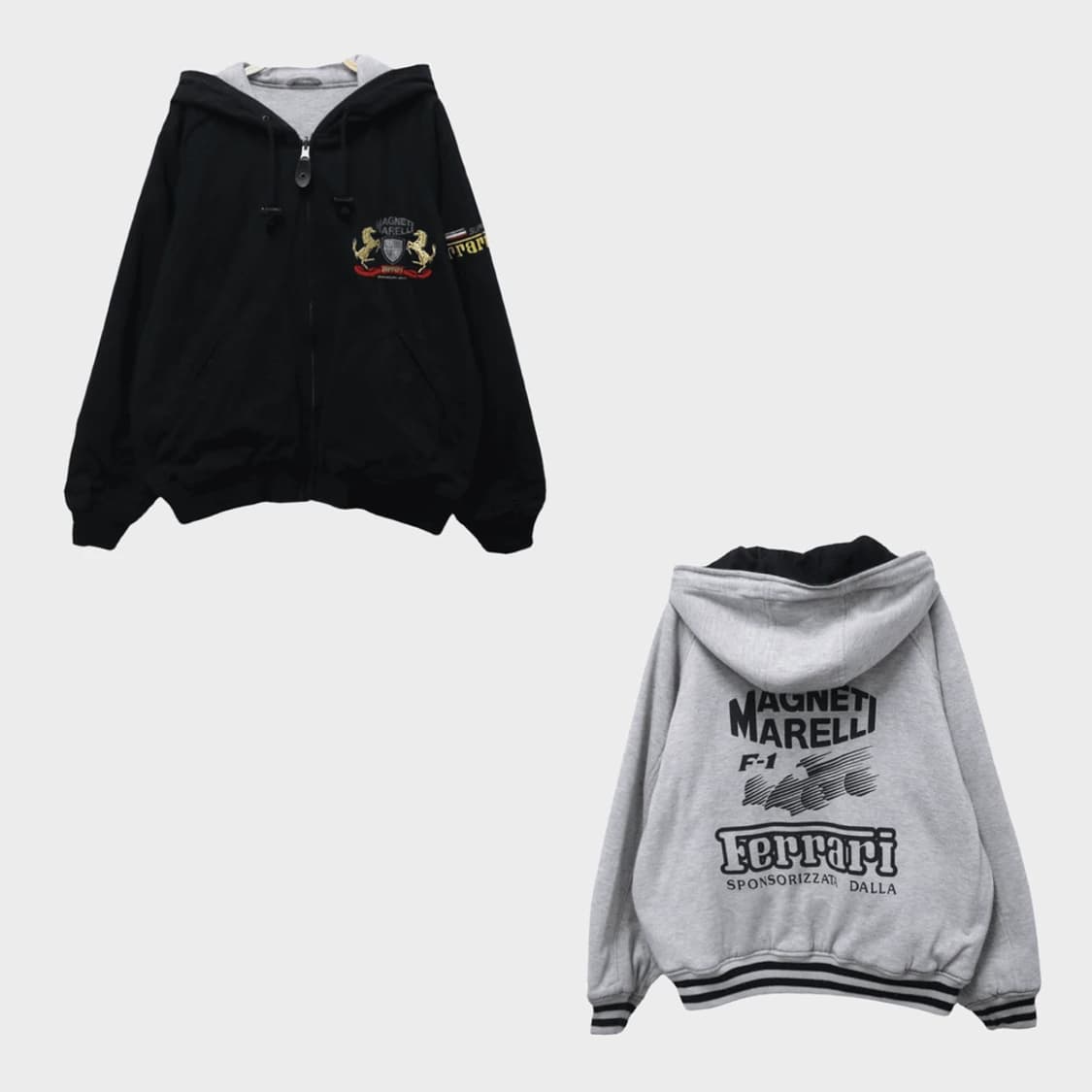 90'S MAGNETI MARELLI 양면 후드 집업 62876 상품이미지1