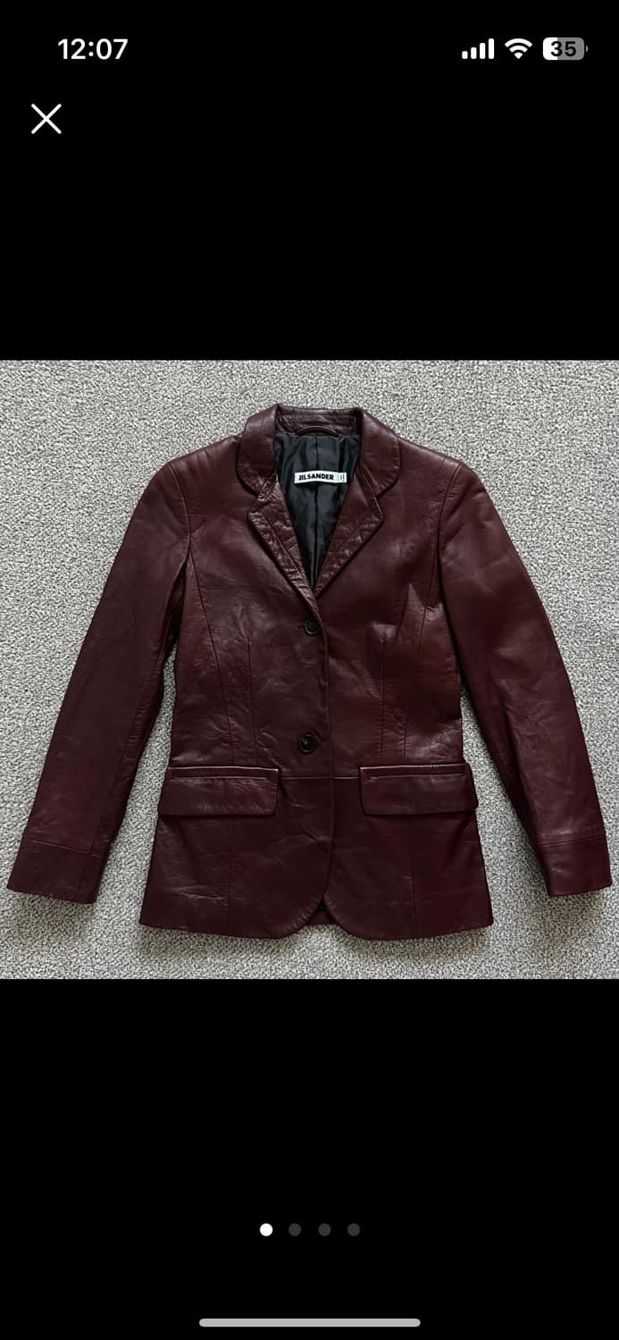 Jil Sander 버건디 레더자켓 상품이미지1