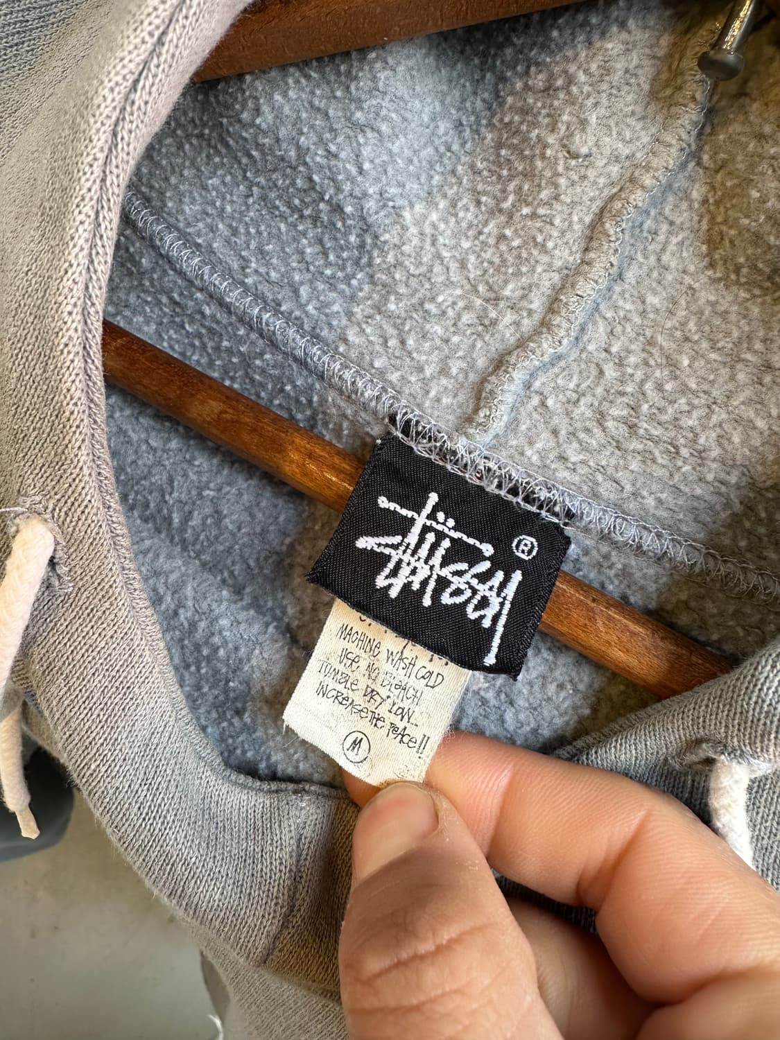 80s 스투시 로고 스웻 후드 made in usa 상품이미지9