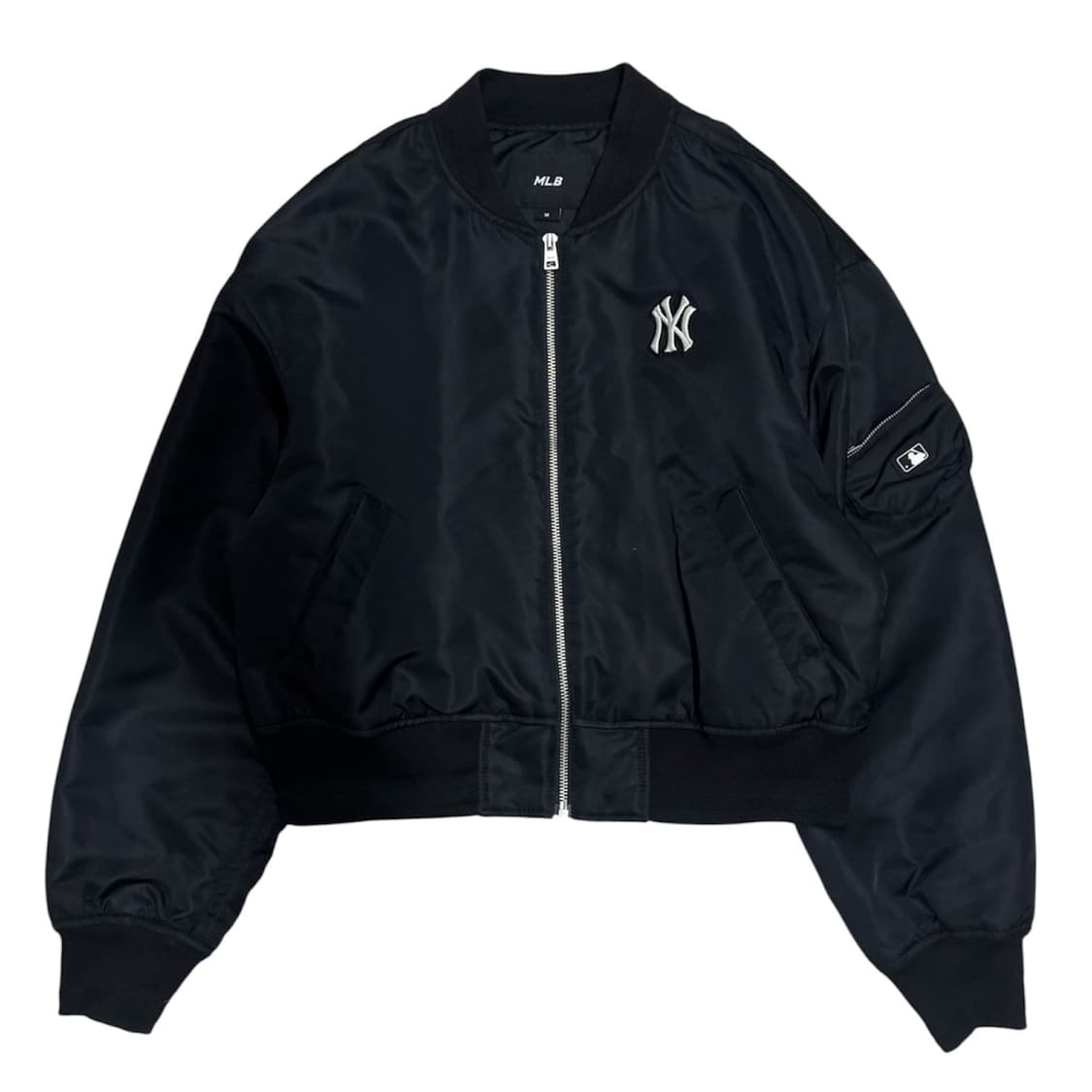 MLB 미디움 로고 패디드 뉴욕양키스 크롬 점퍼 상품이미지1