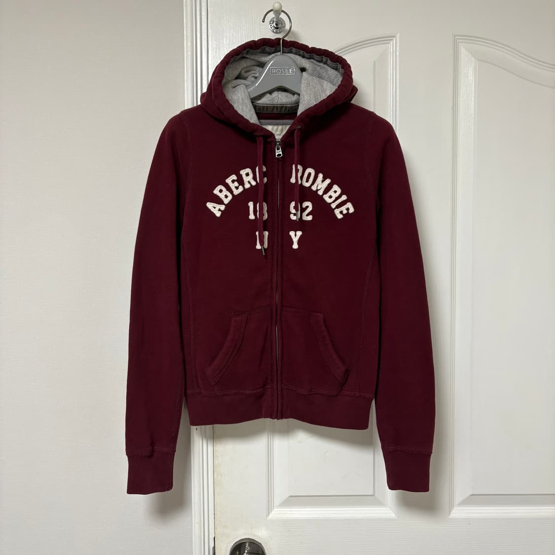 아베크롬비 버건디 후드집업 S 상품이미지2