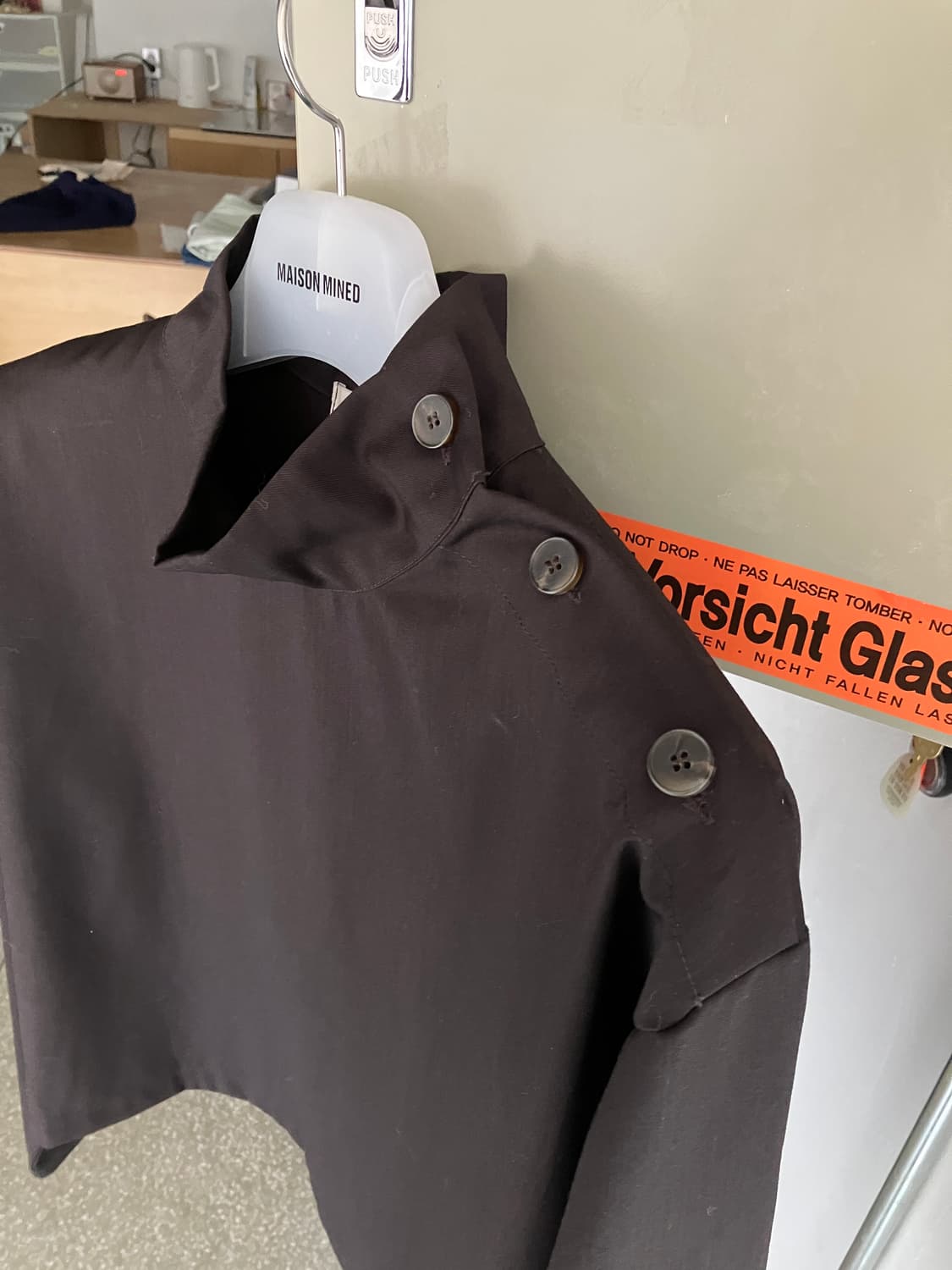 브라운 차이나카라 롱 슬리브 상품이미지4