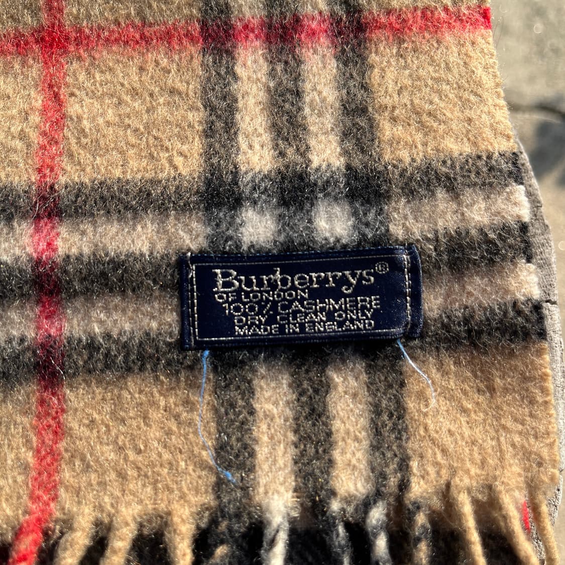 90s  버버리 캐시미어 머플러 2장 세트 영국생산  상품이미지5