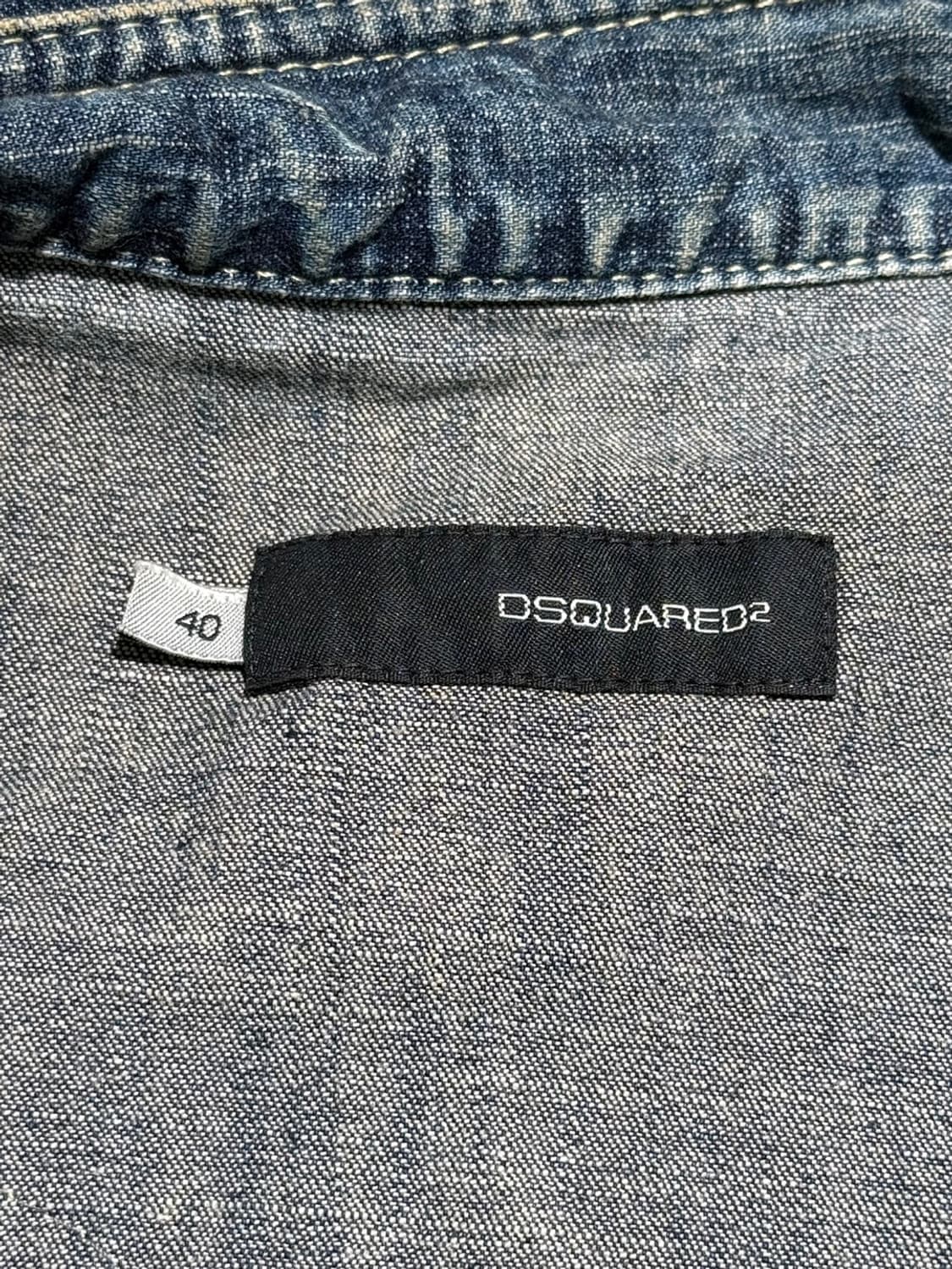 디스퀘어드2 웨스턴 데님 레더 하프 셔츠 상품이미지7