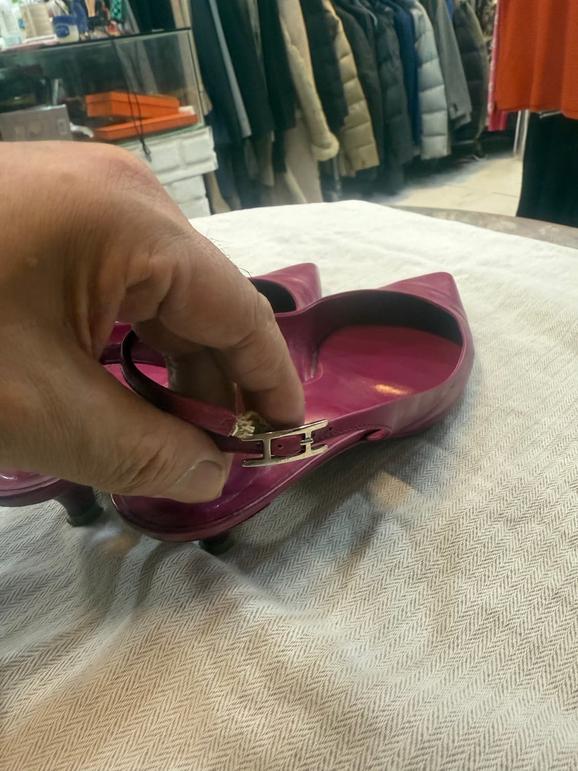36 1/2 정품 에르메스 바이올렛핑크 슬링백 팝니다 상품이미지6
