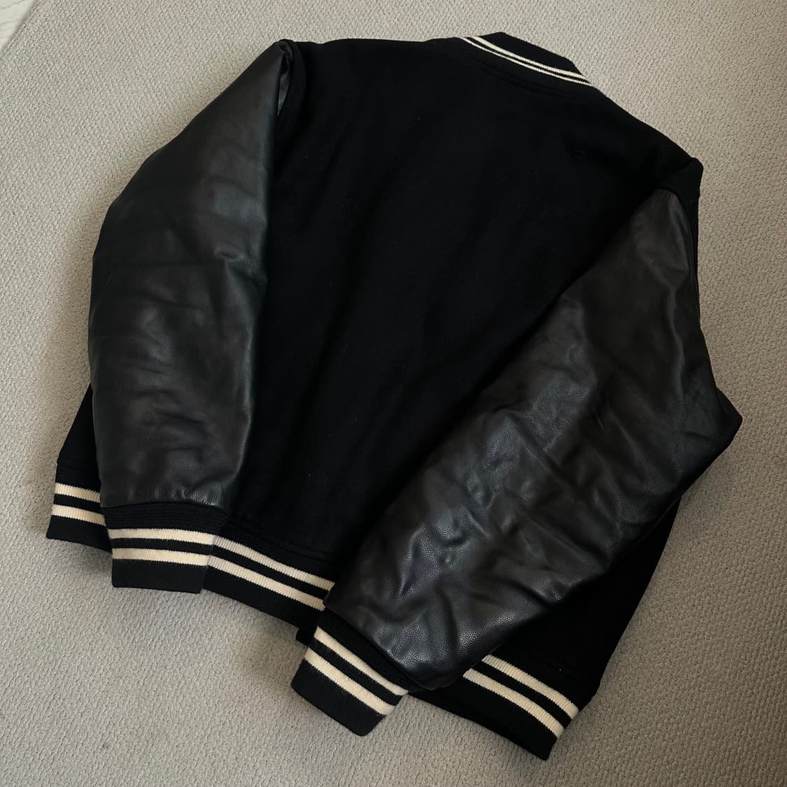 아웃스탠딩 (Outstanding)카우레더 바시티 자켓 3 상품이미지8