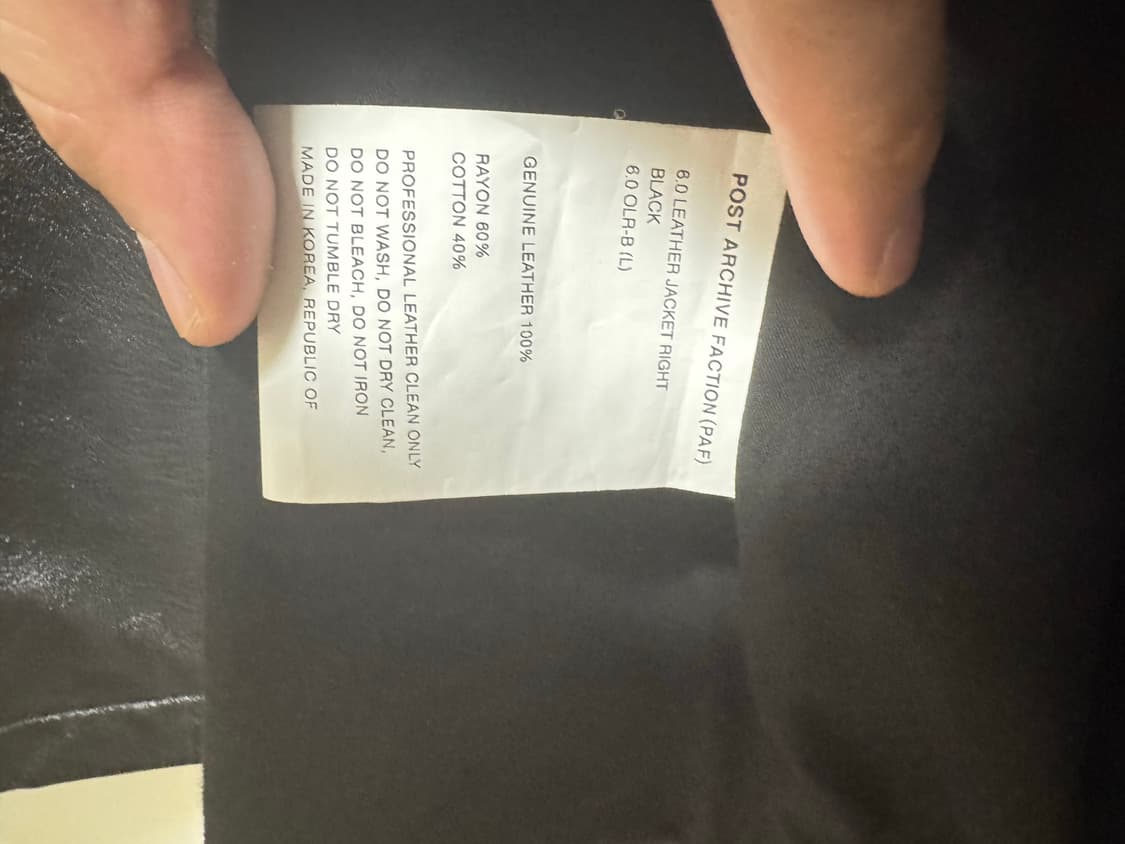 paf 6.0레더 자켓L 상품이미지3