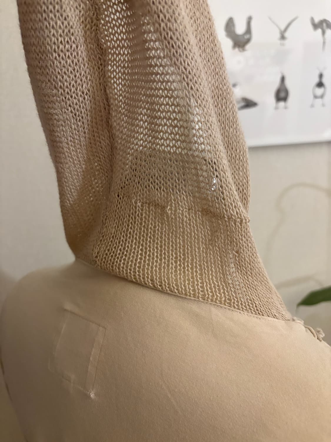 Knit mixed jersey cardigan 상품이미지4