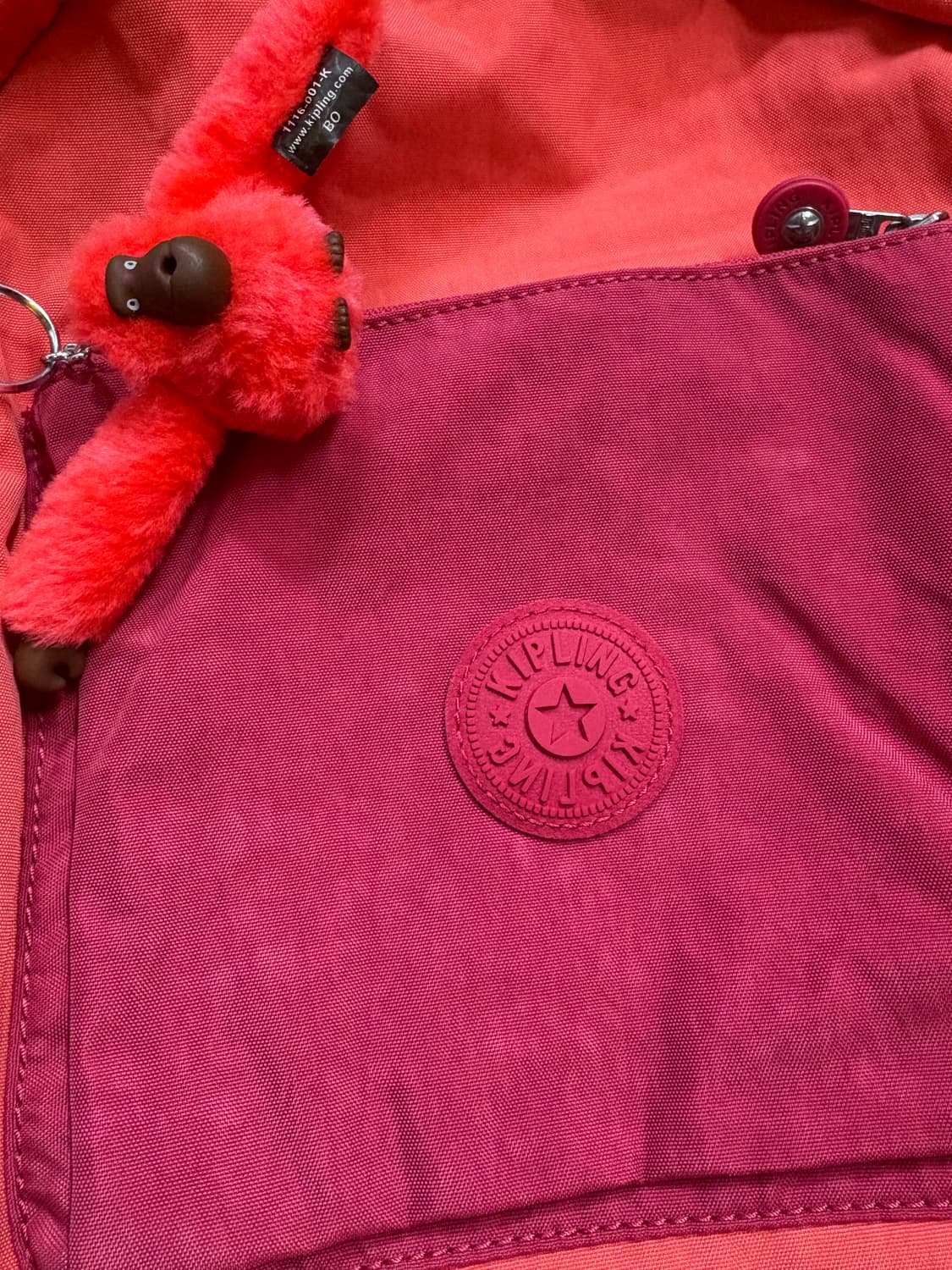 키플링 핑크 톤 배색 백팩 상품이미지4