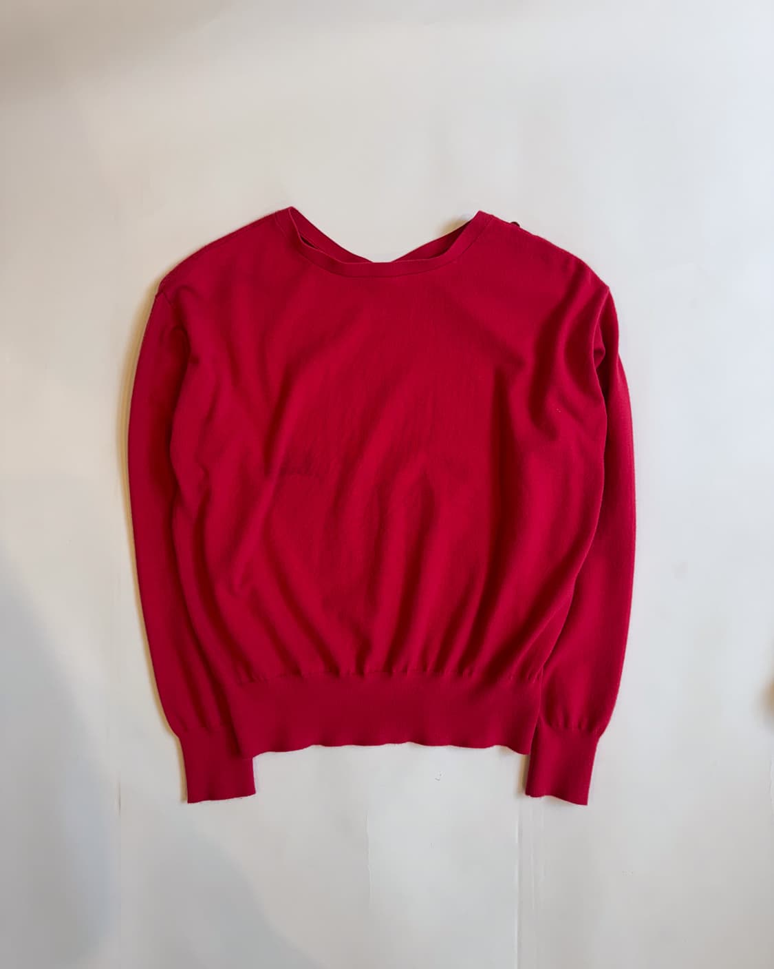 Pink Red Gold Button Knit Sweater 상품이미지3