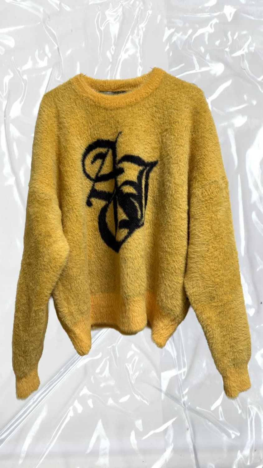 아조바이아조 Sporty Logo Sweater [YELLOW] 상품이미지1