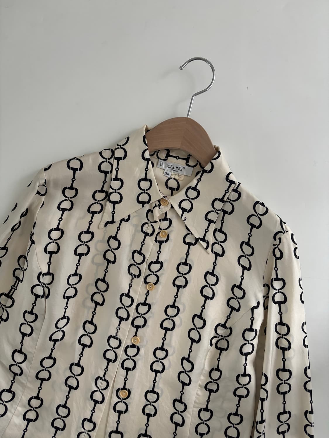 Celine 올드 셀린느 체인 패턴 블라우스 상품이미지7